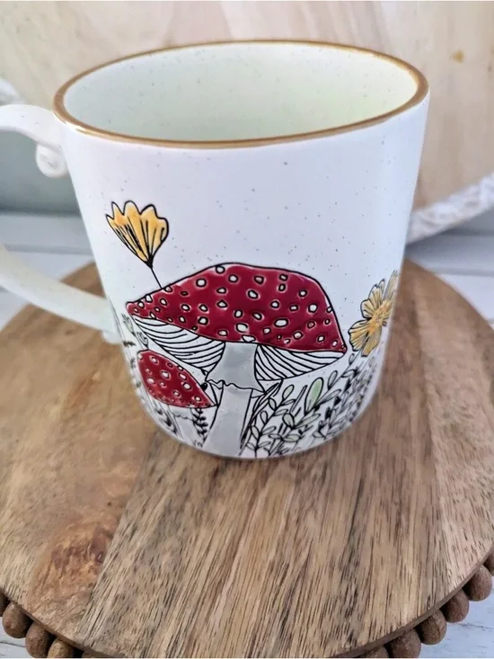 4 Mushroom Cottagecore Mugs | Spectrum Designz | Rustic Farmhouse Coffee Cups - Picture 10 of 16
